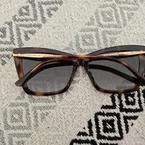 NWOT Jimmy Choo Tortoise Shell Sunglasses with Swarovski Crystals